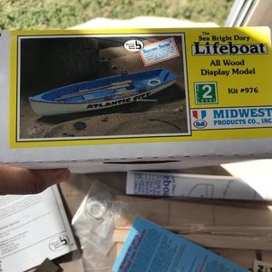 Atlantic City Sea Bright Dory Lifeboat All Wood Display Model #976 Vintage